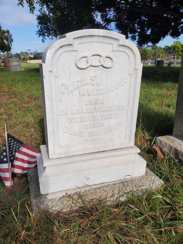 My photo of an IOOF member's tombstone in Oceanview Cemetery, Oceanside, California