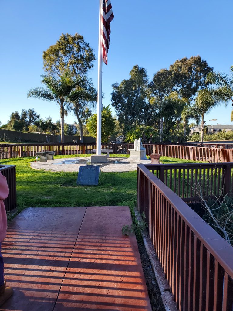 Gallery of photos of the flag plaza at La Vista Memorial Park in National City