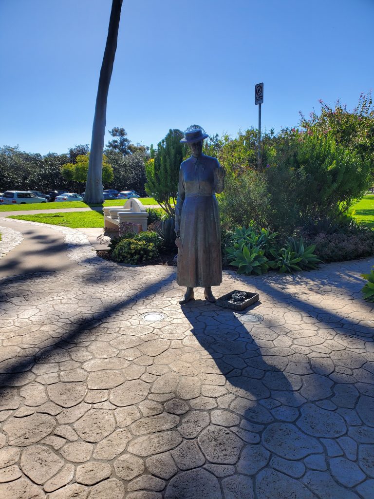blog post about Kate Sessions.  This photo shows her statue on the West side of Balboa Park.