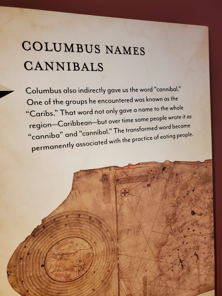 How the explorer Christopher Columbus became associated with the term cannibal